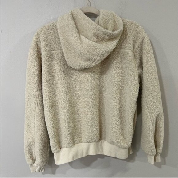 The North Face Cream Pullover Sherpa Soft Hoodie Sweatshirt Women’s Size Medium - Picture 5 of 7